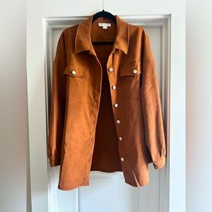 Hyfve Brown Shacket Shirt Jacket